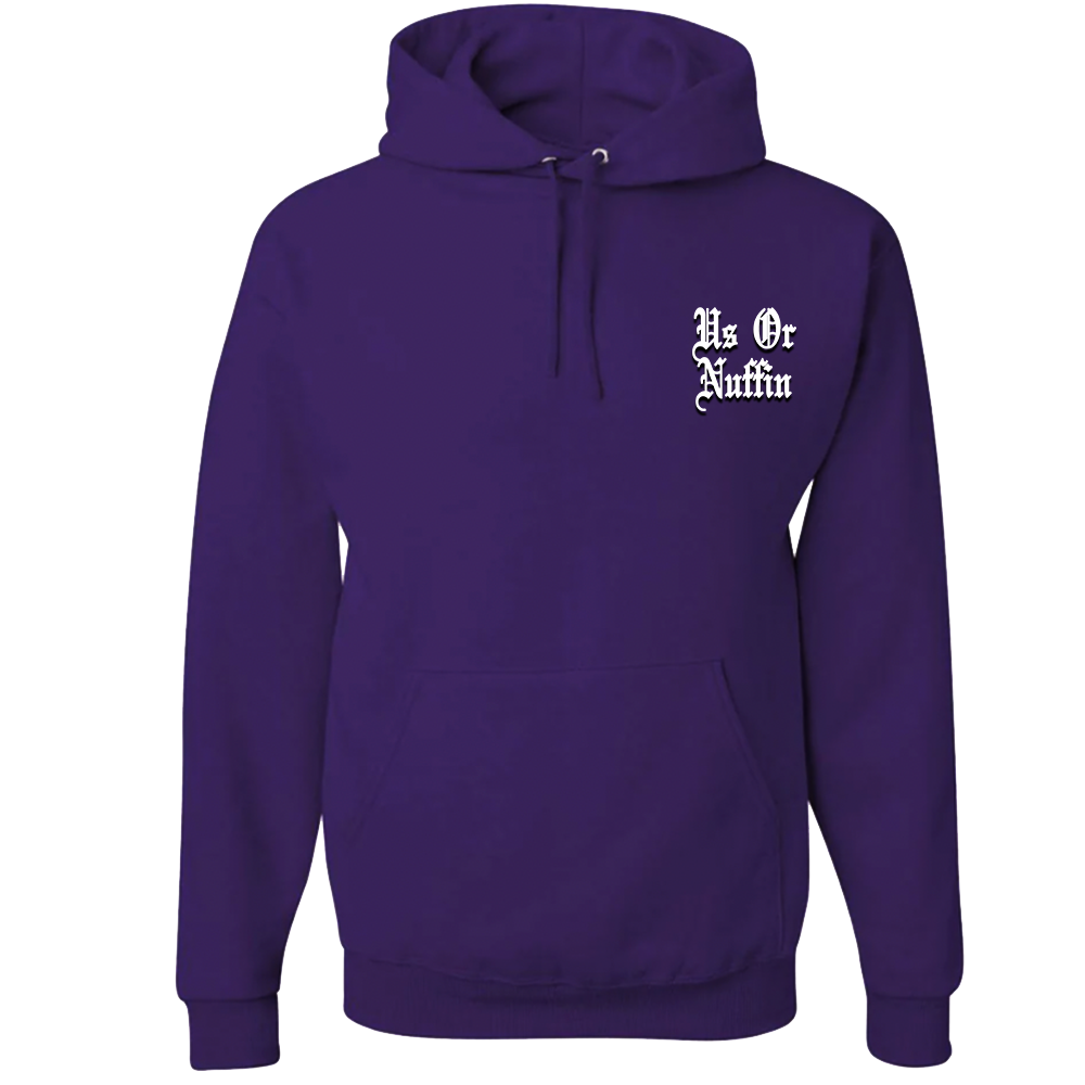 Us Or Nuffin Purple Hoodie